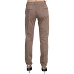 Dondup Brown Low Waist Straight Cut Trouser Pant PAN70185-31