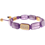 Nialaya CZ Amethyst 18K Gold 925 Bracelet NIA20249-2