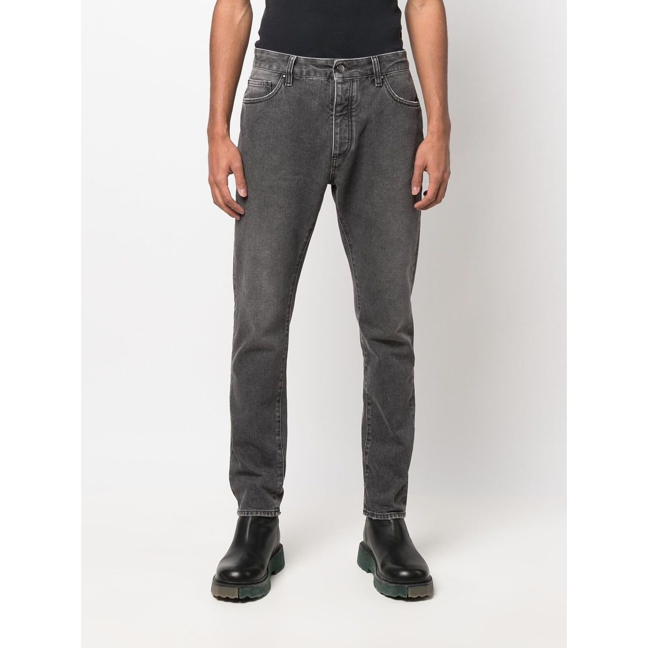Palm Angels Jeans Black PMYA012C99DEN0011001