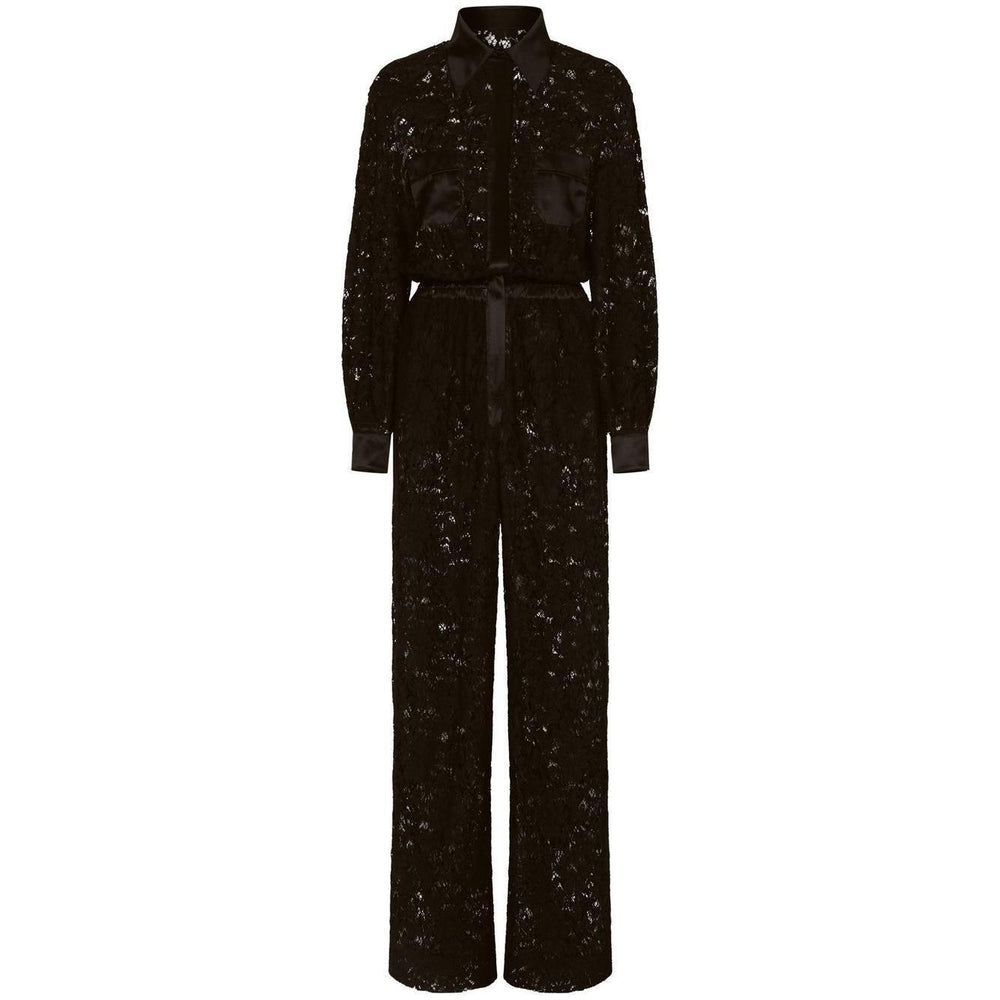 Dolce & Gabbana lace-trim long-sleeve jumpsuit F6H1JTFLM9VN0000