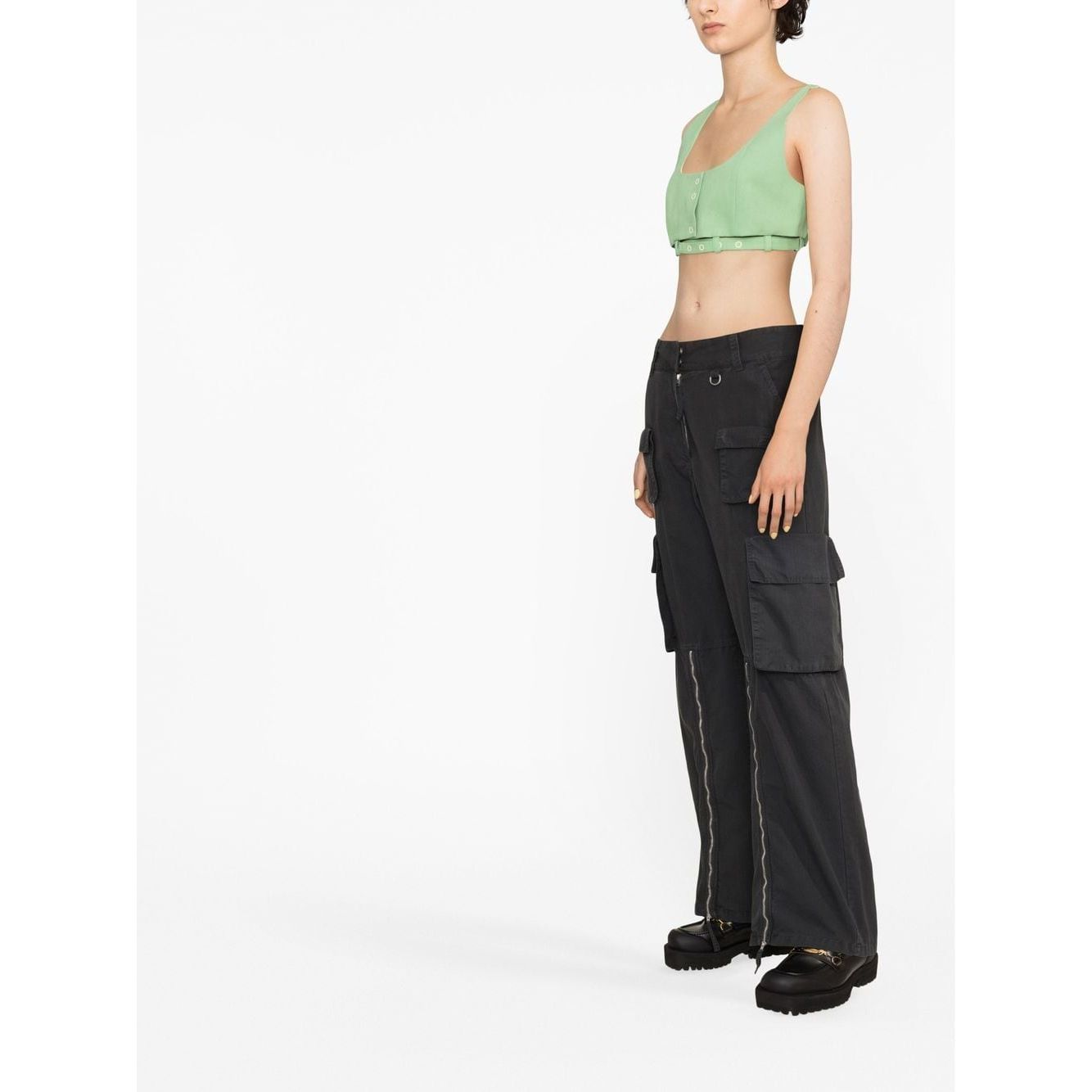 Ganni cropped tank top F7596484