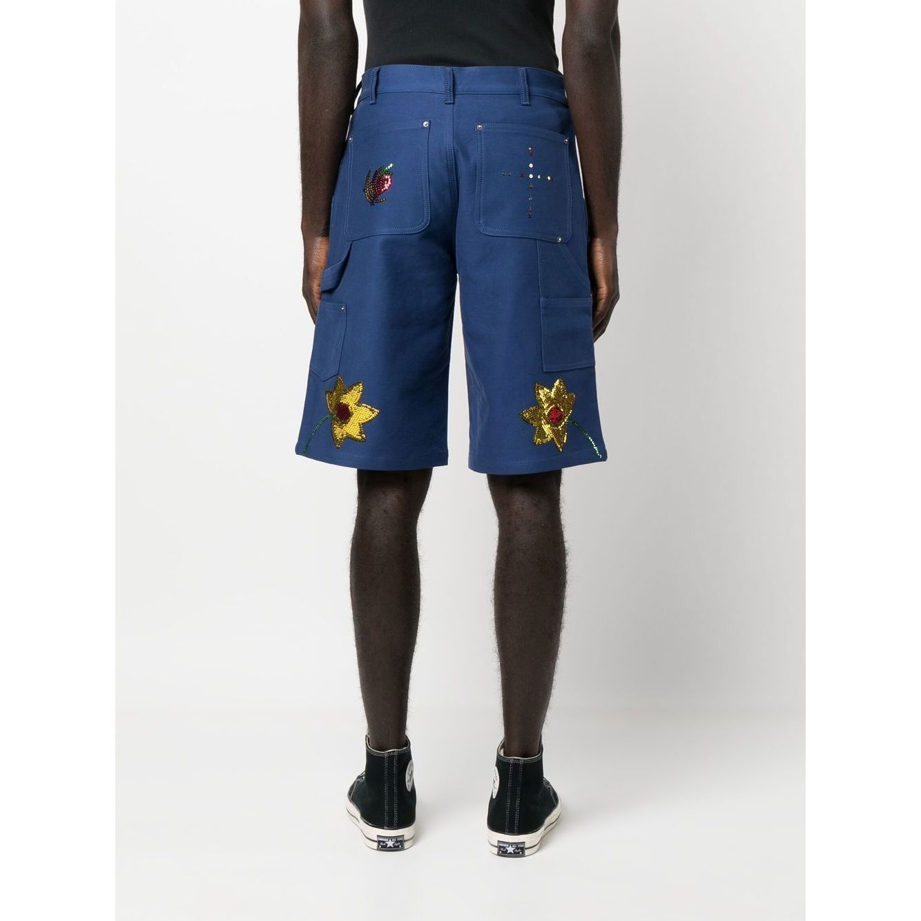 SKY HIGH FARM WORKWEAR Shorts Blue Short trousers
