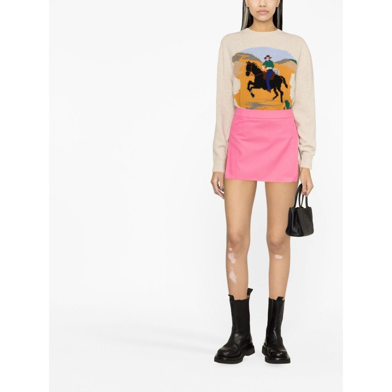 Palm Angels Skirts Fuchsia PWCU002S23FAB0013232