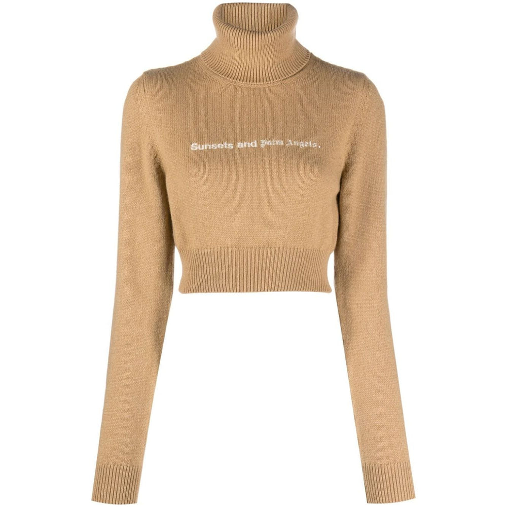 Palm Angels Sweaters Camel PWHF024F23KNI0016210