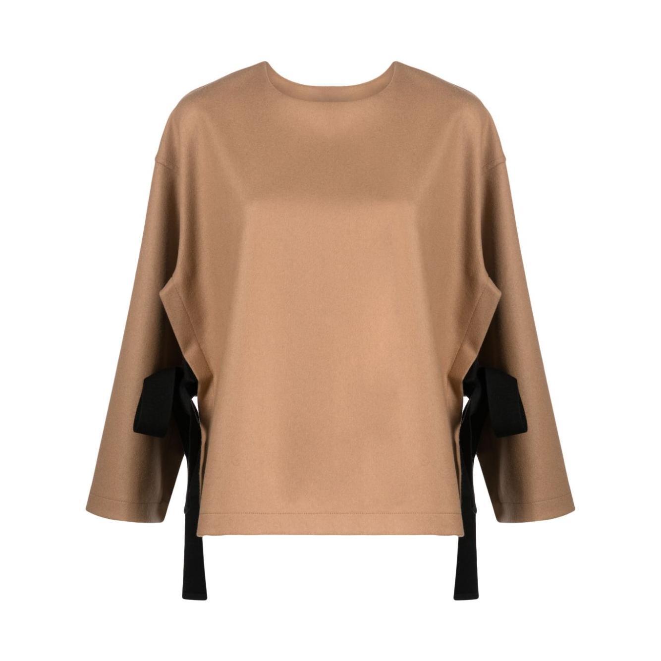 Erika Cavallini Semi-Couture Top Camel E3WM06NARAU45