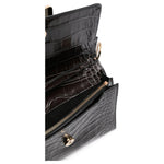 Boyy Buckle travel case croco embossed leather clutch bag BUCKLETRAVELCASECROCEMBOSSEDCS/CSDBLACK