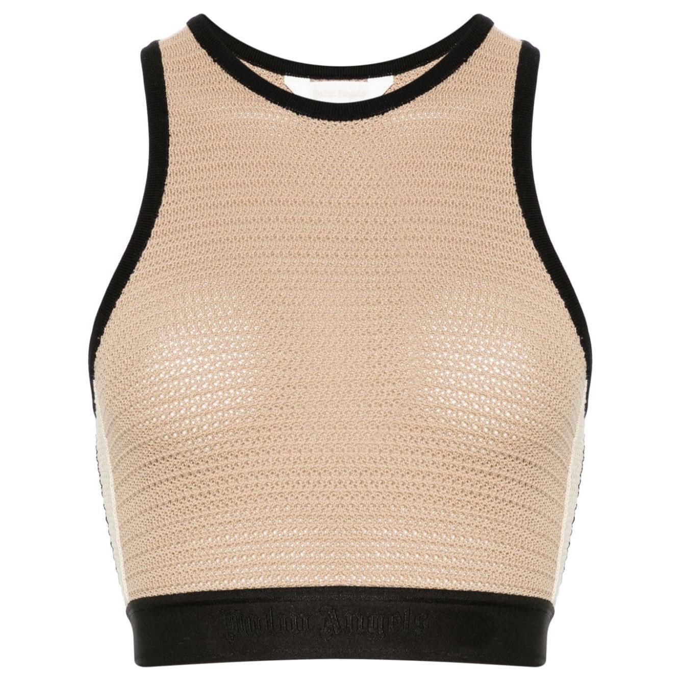 Palm Angels Top Beige PWHT001S24KNI0016410