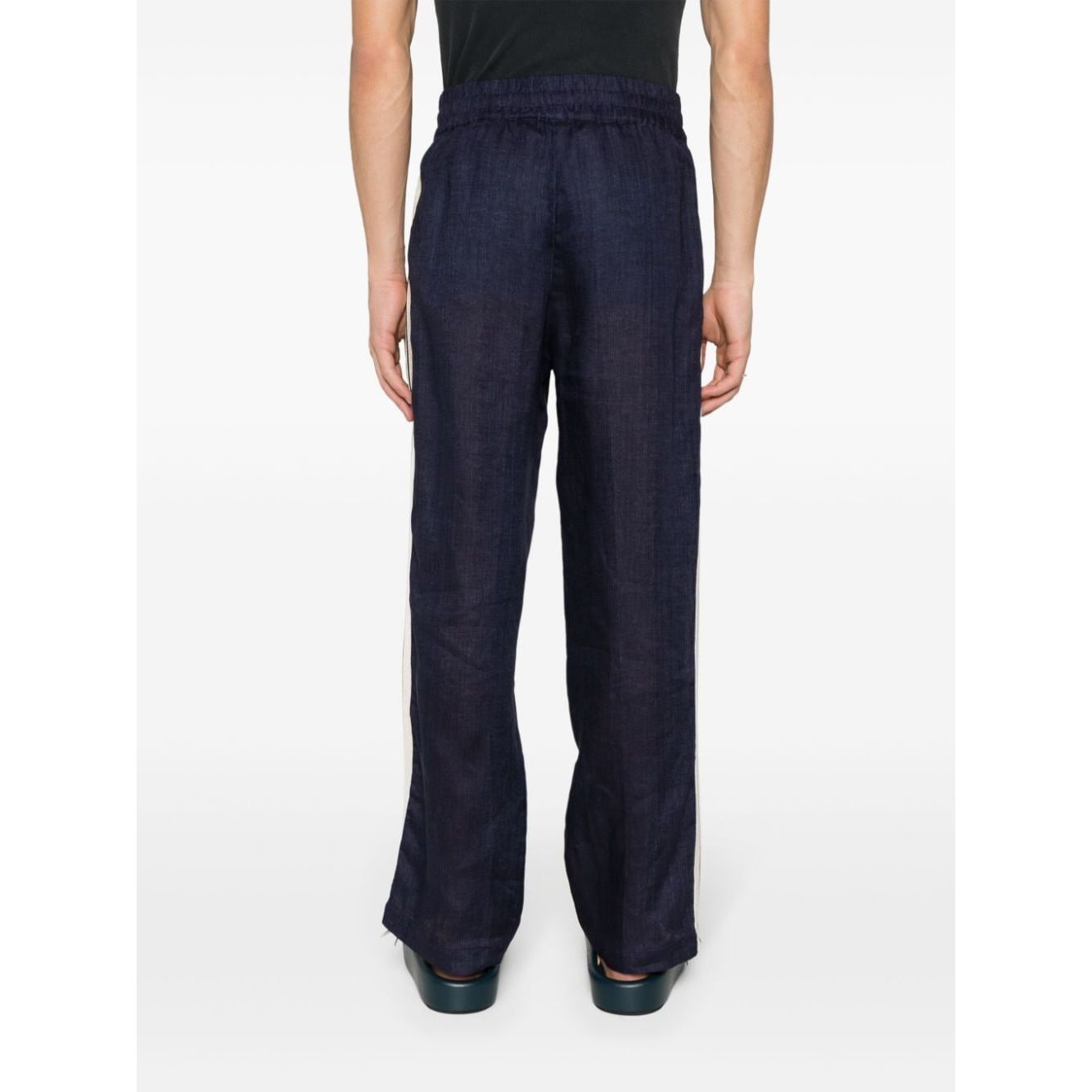 Palm Angels Trousers Blue PMCJ021S24FAB0034603