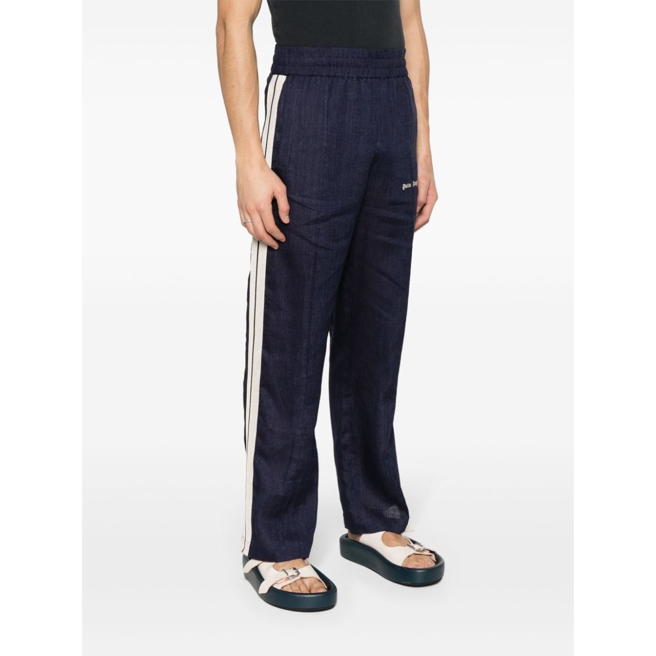 Palm Angels Trousers Blue PMCJ021S24FAB0034603