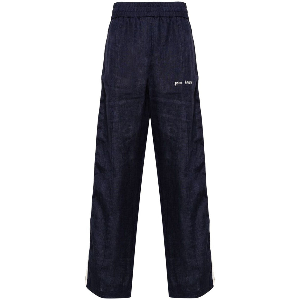 Palm Angels Trousers Blue PMCJ021S24FAB0034603