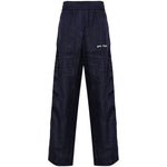 Palm Angels Trousers Blue PMCJ021S24FAB0034603