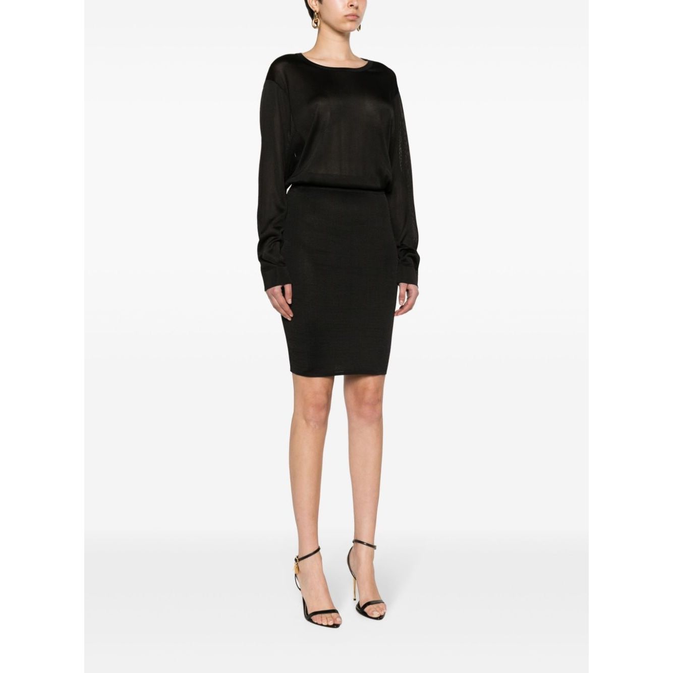 Saint Laurent open-back knitted dress 776019Y76LT1000