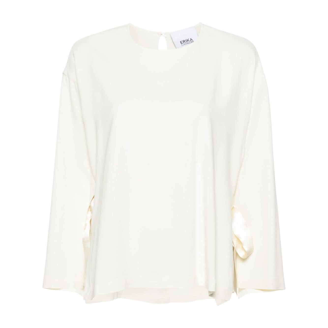 Erika Cavallini Semi-Couture Top White P4SR02A20