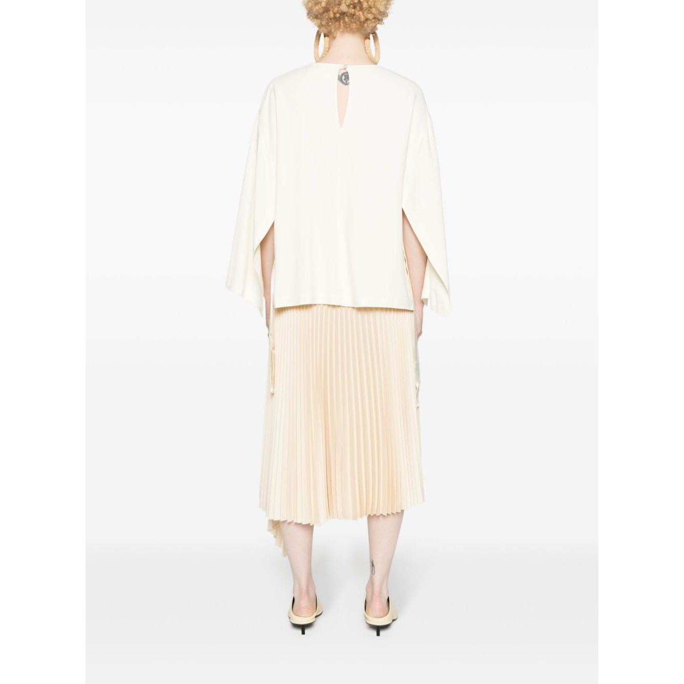 Erika Cavallini Semi-Couture Top White P4SR02A20