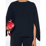 Erika Cavallini Semi-Couture Top Blue P4SR02K69
