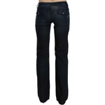 Just Cavalli Blue Washed Mid Waist Straight Denim Pants PAN70375-26