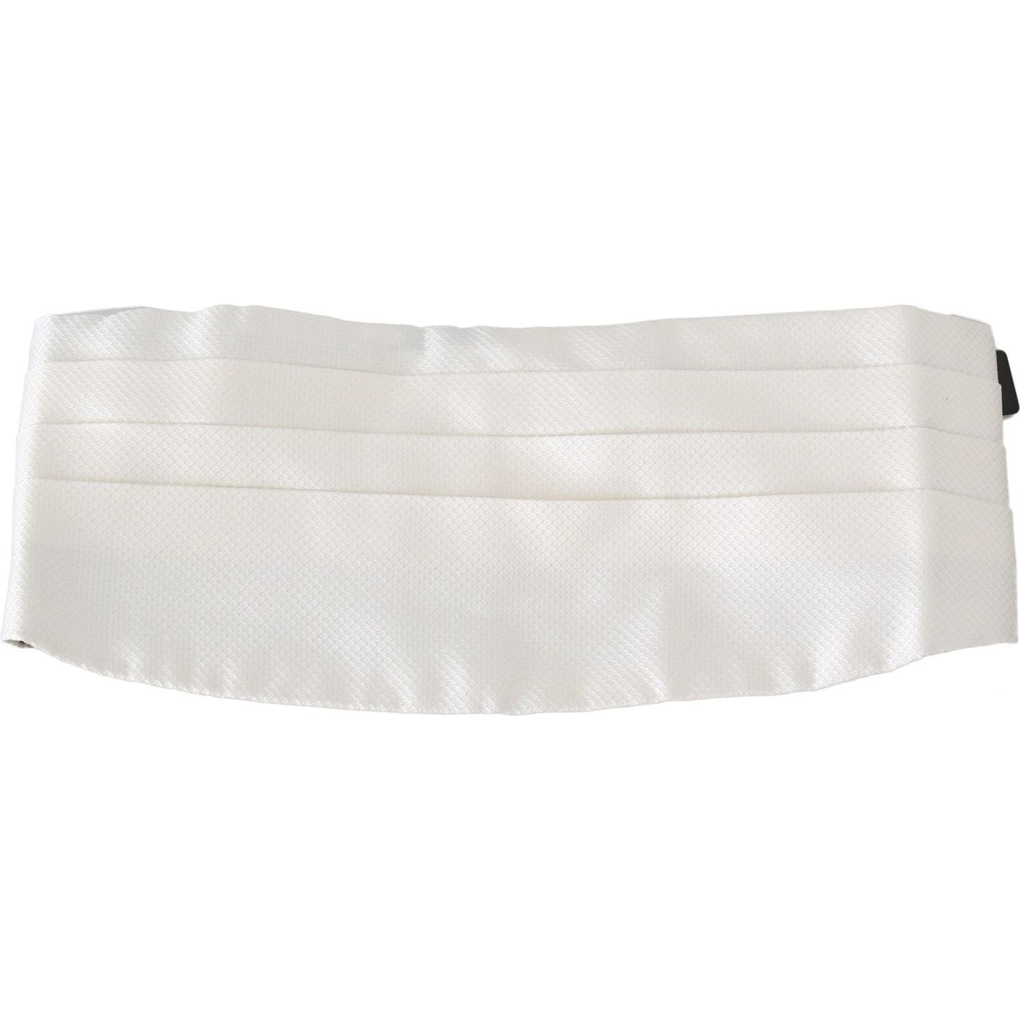 Dolce & Gabbana White Men Waist Belt 100% Silk Cummerbund BEL60452-44