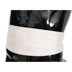 Dolce & Gabbana White Men Waist Belt 100% Silk Cummerbund BEL60452-44