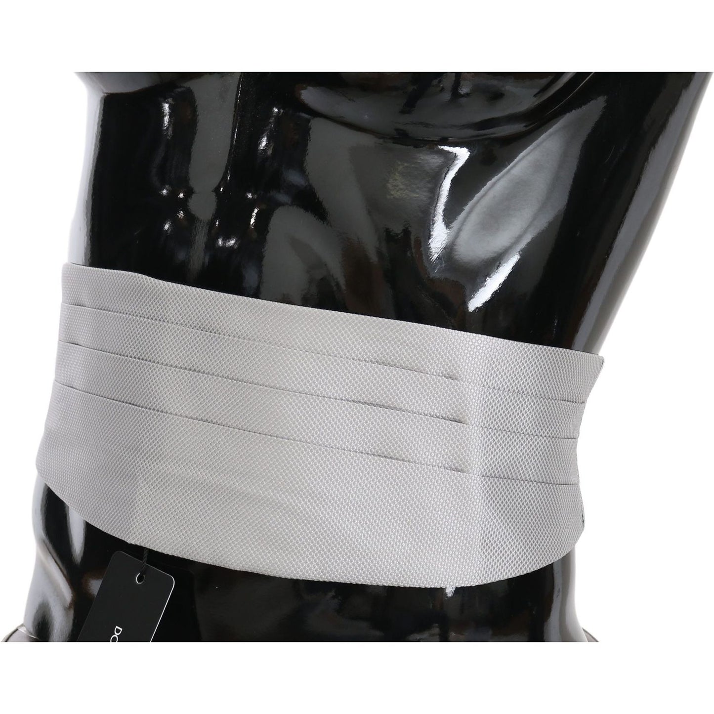 Dolce & Gabbana Gray Men Waist Belt 100% Silk Cummerbund BEL60454-48