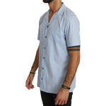 Dolce & Gabbana Blue Short Sleeve 100% Cotton Top Shirt TSH4020-40