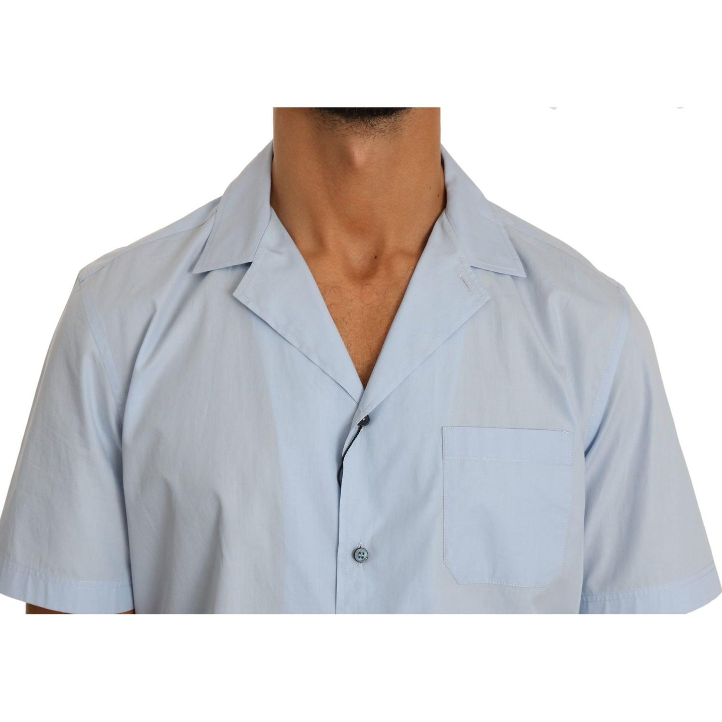 Dolce & Gabbana Blue Short Sleeve 100% Cotton Top Shirt TSH4020-40