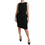 Dolce & Gabbana Black Sheath Stretch Formal Dress DR2165-48