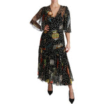 Dolce & Gabbana Black Sea Fish Sicily A-line Shift Dress DR2540-42