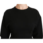 Dolce & Gabbana Black Bodycon Sheath Midi Stretch Dress DR2543-40