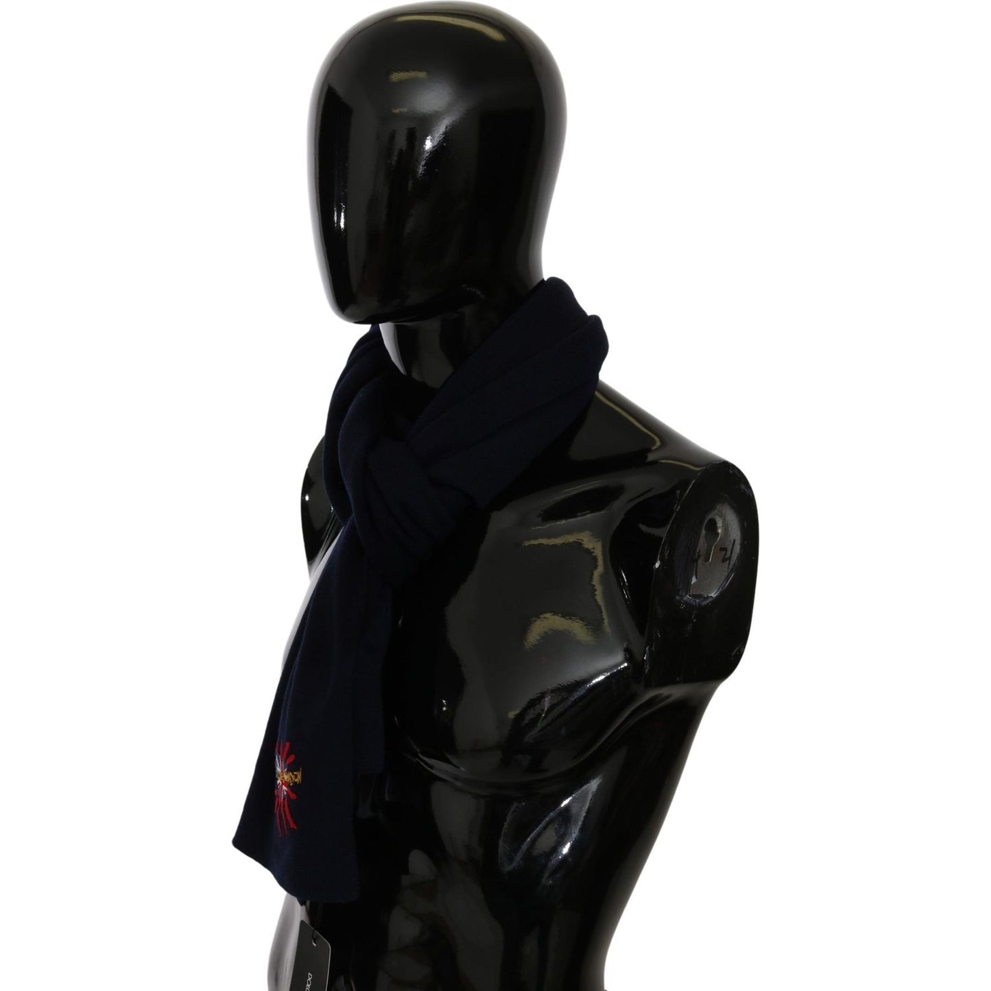 Dolce & Gabbana Blue #DGLovesLondon Wrap Shawl Wool Scarf MS5647