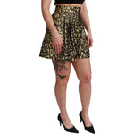 Dolce & Gabbana Black Gold High Waist Mini Cotton Shorts SKI1446-40
