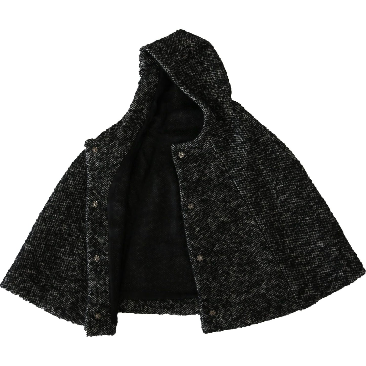 Dolce & Gabbana Gray Tweet Wool Kaftan Jacket Coat Top TSH4233-57