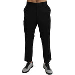 Dolce & Gabbana Black Cotton Wool Formal Dress Pants PAN71277-56