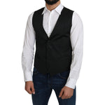 Dolce & Gabbana Gray 100% Silk Formal Coat Vest TSH5051-46