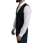Dolce & Gabbana Gray 100% Silk Formal Coat Vest TSH5051-46