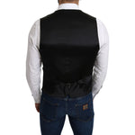 Dolce & Gabbana Gray 100% Silk Formal Coat Vest TSH5051-46