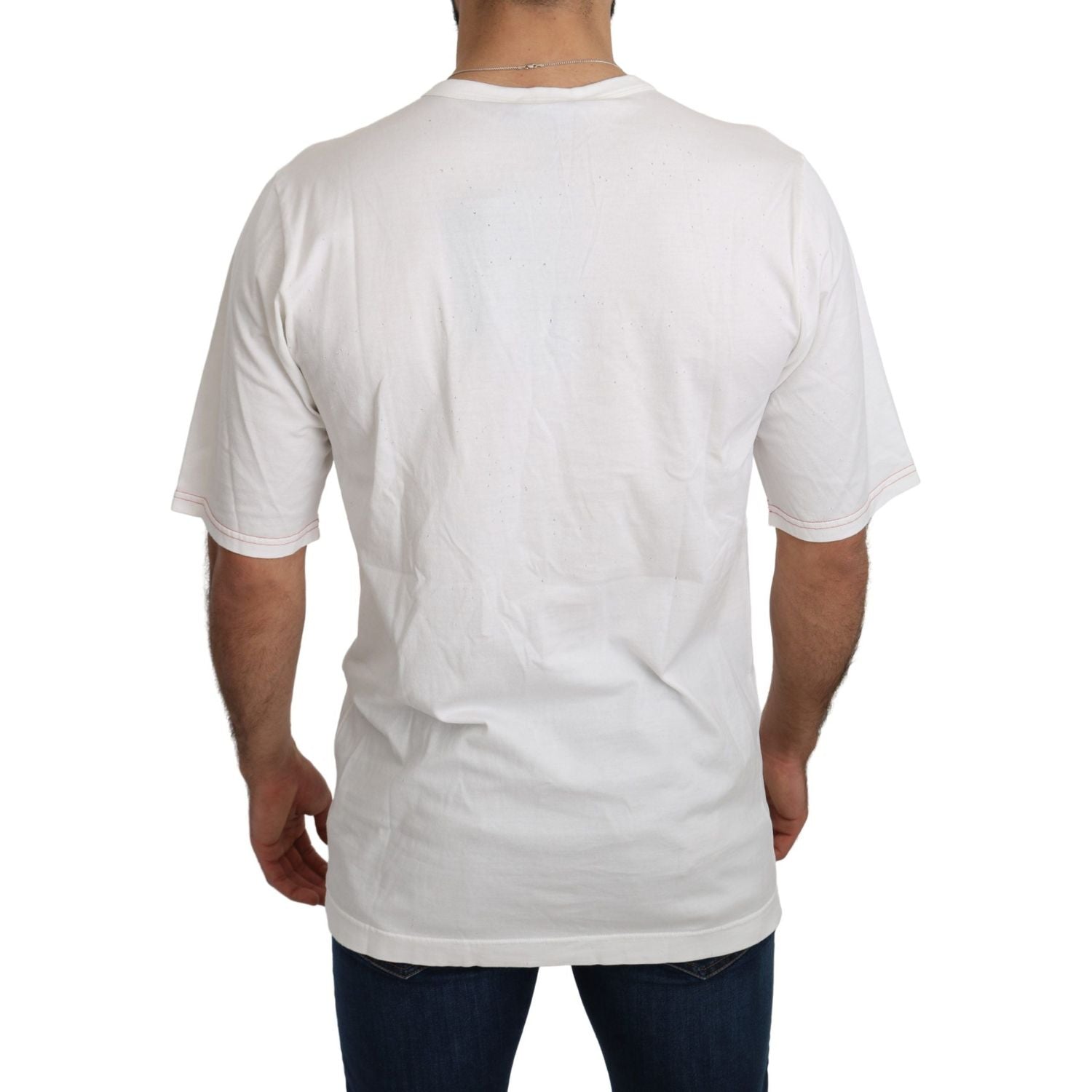 Dolce & Gabbana White Leopard Royal Top T-shirt