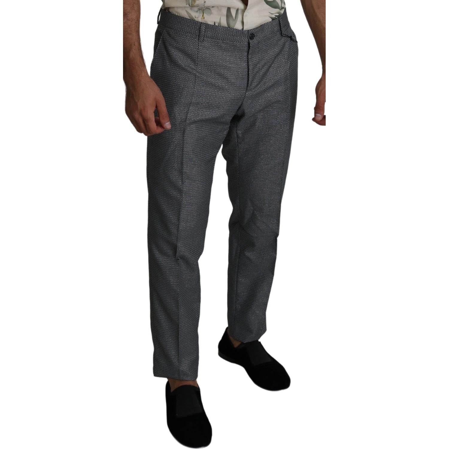 Dolce & Gabbana Gray Formal Dress Trouser Slim Fit Pants