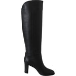 Jimmy Choo Elegant Black Calf Leather Heeled Boots 192954728632