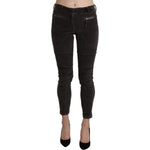 Ermanno Scervino Brown Velvet Capri Cropped Cotton Pants PAN71133-42
