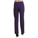 BENCIVENGA Purple High Waist Straight Dress Trouser Pants PAN71346-42