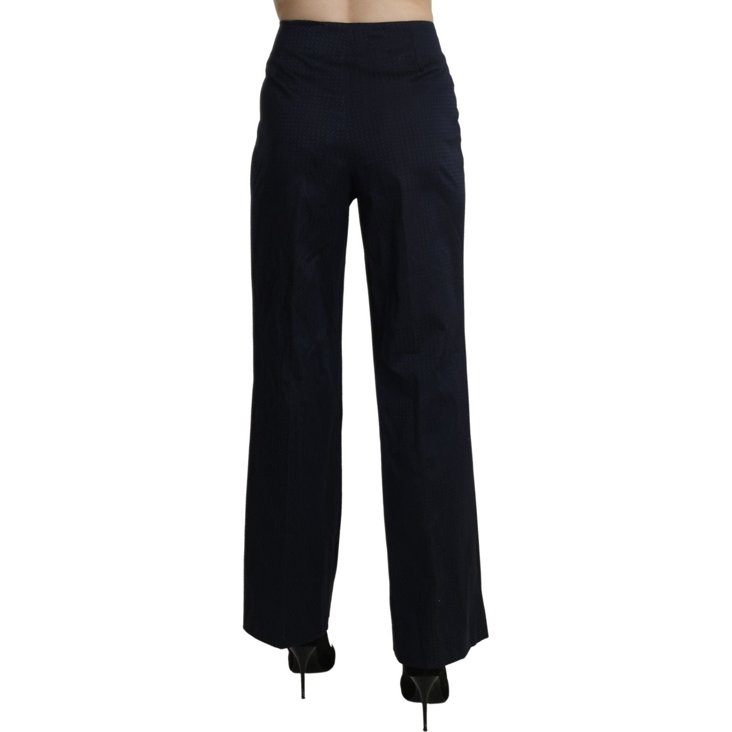 BENCIVENGA Navy Blue High Waist Straight Dress Trouser Pants