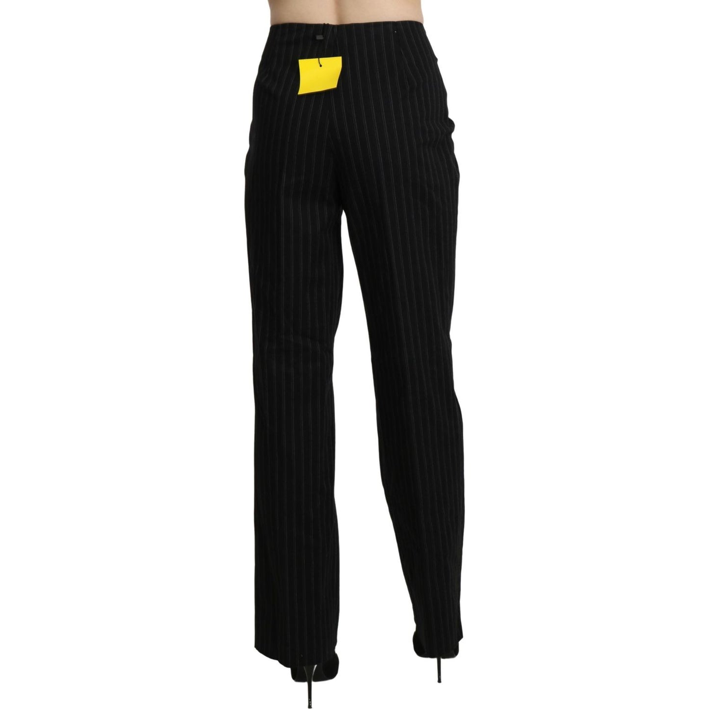BENCIVENGA Black High Waist Straight Dress Trouser Pants PAN71360-48