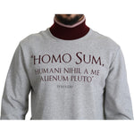 Dolce & Gabbana Gray Homo Sum Turtleneck Pullover Sweater TSH5413-50