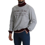 Dolce & Gabbana Gray Homo Sum Turtleneck Pullover Sweater TSH5413-50