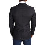 Dolce & Gabbana Black Wool Single Breasted Coat MARTINI Blazer JKT2774-46