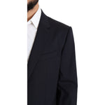 Dolce & Gabbana Black Wool Stretch Men Coat MARTINI Blazer KOS1833-56