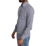 Dolce & Gabbana Gray Dotted Semi Fitted Formal SICILIA Shirt TSH5464-37
