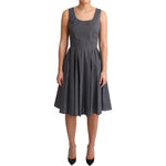 Dolce & Gabbana Black Polka Dotted Cotton A-Line Dress DR2758-40