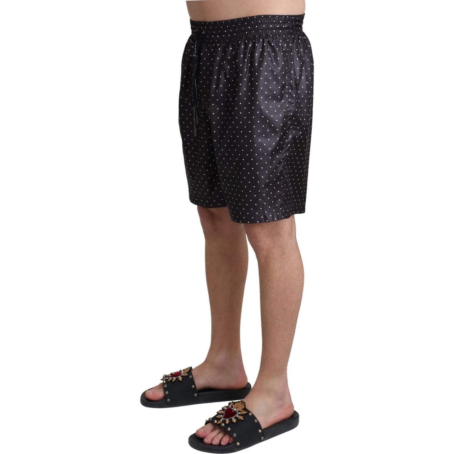 Dolce & Gabbana Black Polka Dot Print Beachwear Swimwear BIK1106-IT4