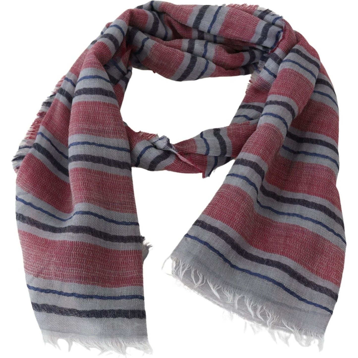 Missoni Multicolor Striped Wool Blend Unisex Neck Wrap Scarf MS1914